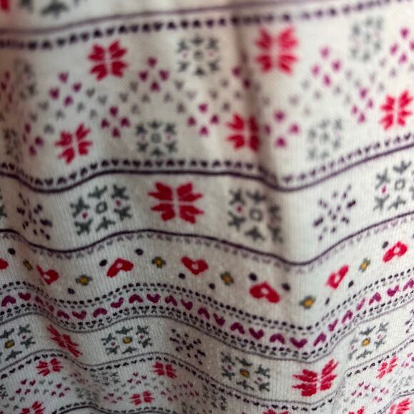 Cuddl Duds Pajama Bottoms Medium Snowflakes Winter Tie Waist Comfy Cabin Core - Picture 2 of 5